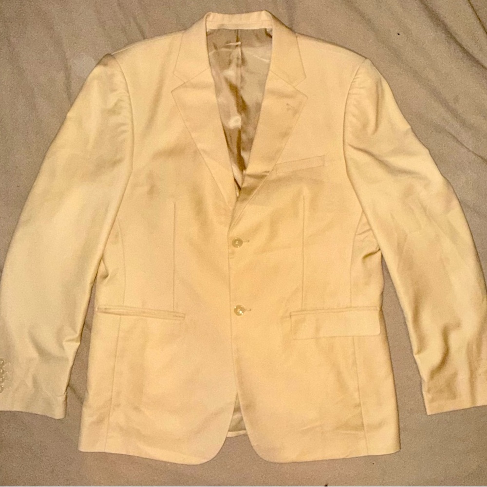 Suit Butter Yellow Wool-Mohair Men's 38/32
